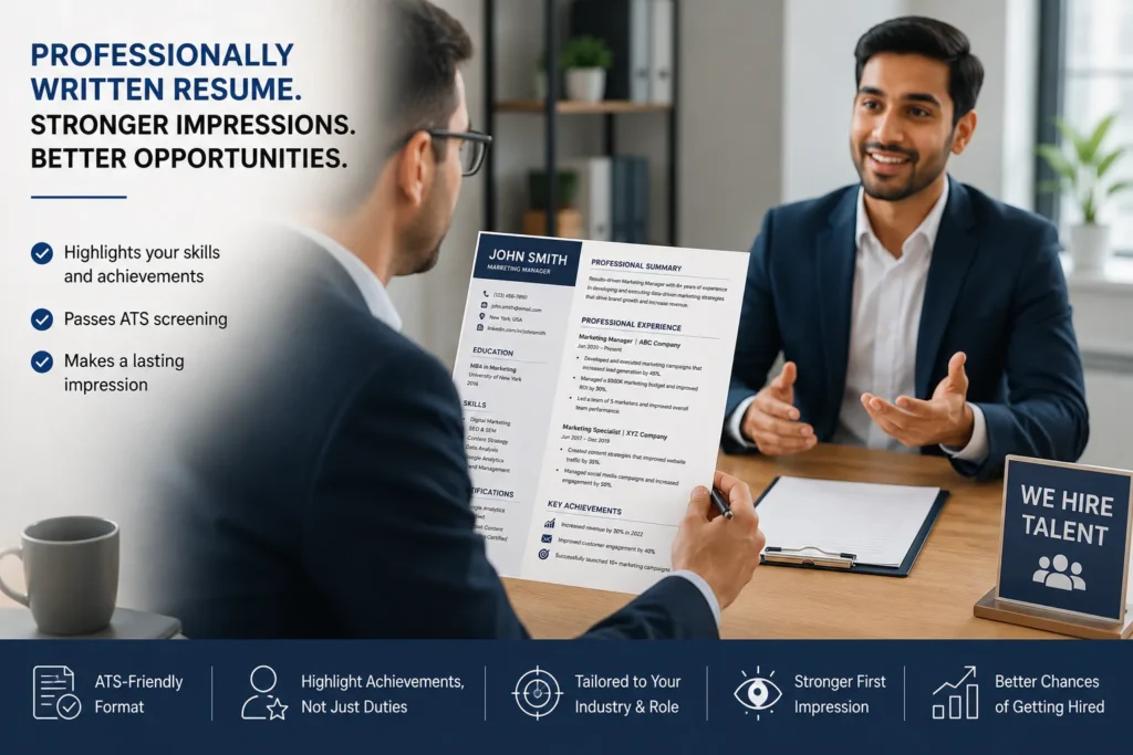 Professional Resume helping candidates create a stronger first impression during the recruitment process