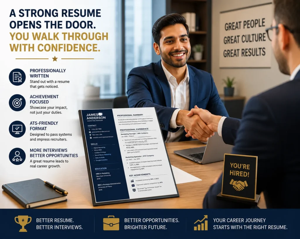 Professional Resume helping job seekers secure interviews and advance their careers
