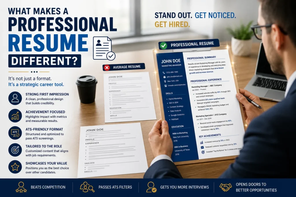 Why is my resume getting rejected? Recruiter reviewing professional resumes during the hiring process.