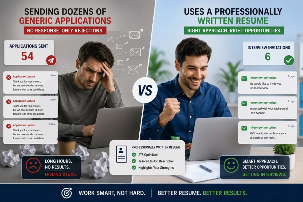 Professional Resume Writing improving Job Applications and increasing interview opportunities.
