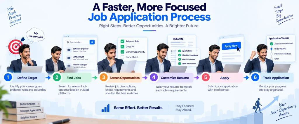 organized job application workflow for faster job searching