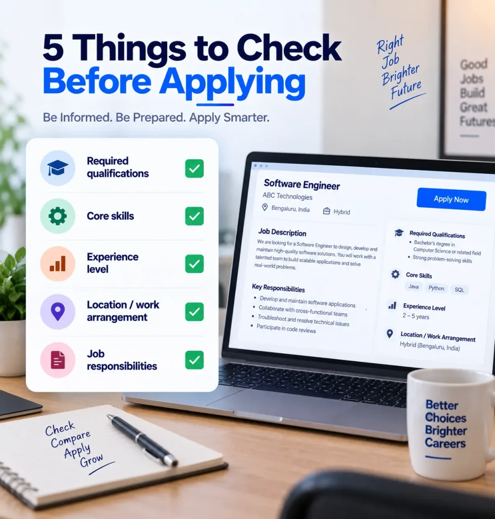 job application checklist for evaluating job opportunities